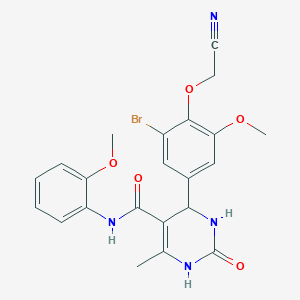 4-[3-bromo-4-(cyanomethoxy)-5-methoxyphenyl]-N-(2-methoxyphenyl)-6-methyl-2-oxo-1,2,3,4-tetrahydro-5-pyrimidinecarboxamide