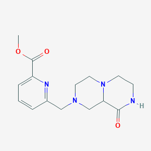 molecular formula C15H20N4O3 B4140692 methyl 6-[(9-oxooctahydro-2H-pyrazino[1,2-a]pyrazin-2-yl)methyl]pyridine-2-carboxylate 