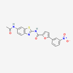 N-[6-(acetylamino)-1,3-benzothiazol-2-yl]-5-(3-nitrophenyl)-2-furamide