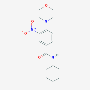molecular formula C17H23N3O4 B4140716 N-cyclohexyl-4-(4-morpholinyl)-3-nitrobenzamide 