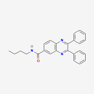 molecular formula C25H23N3O B4140731 N-butyl-2,3-diphenyl-6-quinoxalinecarboxamide 