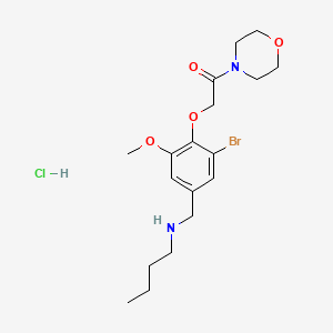 molecular formula C18H28BrClN2O4 B4140743 N-{3-bromo-5-methoxy-4-[2-(4-morpholinyl)-2-oxoethoxy]benzyl}-1-butanamine hydrochloride 