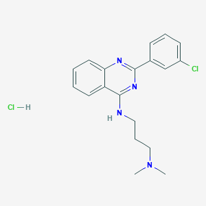 molecular formula C19H22Cl2N4 B4140751 N'-[2-(3-chlorophenyl)-4-quinazolinyl]-N,N-dimethyl-1,3-propanediamine hydrochloride 