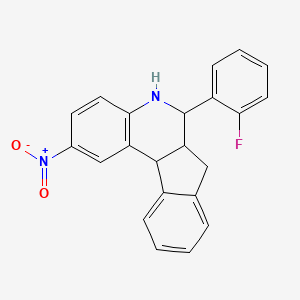 molecular formula C22H17FN2O2 B4140770 6-(2-fluorophenyl)-2-nitro-6,6a,7,11b-tetrahydro-5H-indeno[2,1-c]quinoline 