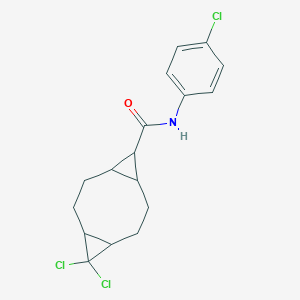 molecular formula C17H18Cl3NO B414080 10,10-dichloro-N-(4-chlorophenyl)tricyclo[7.1.0.0~4,6~]decane-5-carboxamide CAS No. 473575-03-0