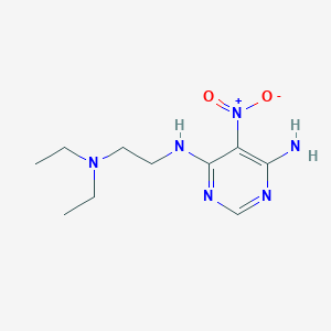 molecular formula C10H18N6O2 B4140805 N-[2-(diethylamino)ethyl]-5-nitro-4,6-pyrimidinediamine 