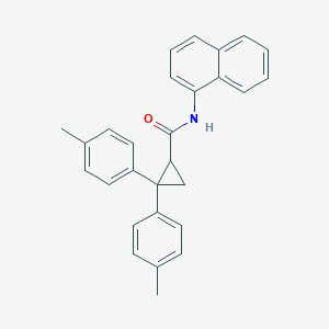 molecular formula C28H25NO B414081 2,2-bis(4-methylphenyl)-N-(1-naphthyl)cyclopropanecarboxamide 