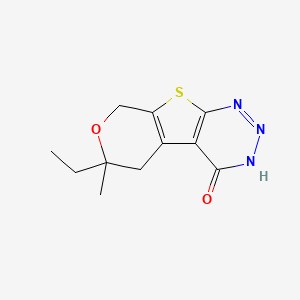 molecular formula C11H13N3O2S B4140814 6-ethyl-6-methyl-3,5,6,8-tetrahydro-4H-pyrano[4',3':4,5]thieno[2,3-d][1,2,3]triazin-4-one 