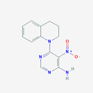 6-(3,4-dihydro-1(2H)-quinolinyl)-5-nitro-4-pyrimidinamine