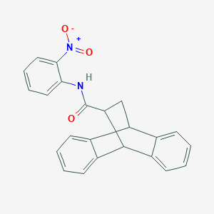 molecular formula C23H18N2O3 B414083 N-{2-[hydroxy(oxido)amino]phenyl}tetracyclo[6.6.2.0~2,7~.0~9,14~]hexadeca-2,4,6,9,11,13-hexaene-15-carboxamide 