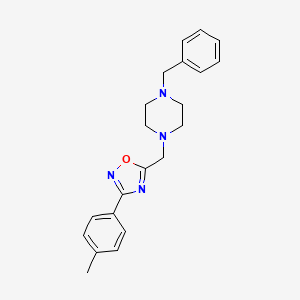 molecular formula C21H24N4O B4140845 1-benzyl-4-{[3-(4-methylphenyl)-1,2,4-oxadiazol-5-yl]methyl}piperazine 
