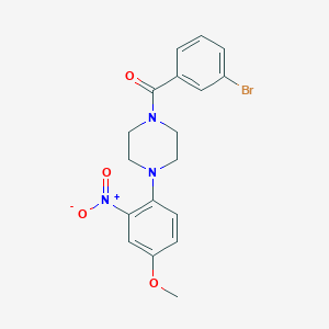 molecular formula C18H18BrN3O4 B4140893 1-(3-bromobenzoyl)-4-(4-methoxy-2-nitrophenyl)piperazine 