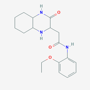 molecular formula C18H25N3O3 B4140901 N-(2-ethoxyphenyl)-2-(3-oxodecahydro-2-quinoxalinyl)acetamide 