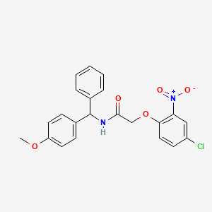 2-(4-chloro-2-nitrophenoxy)-N-[(4-methoxyphenyl)(phenyl)methyl]acetamide