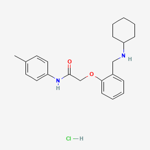 molecular formula C22H29ClN2O2 B4140914 2-{2-[(cyclohexylamino)methyl]phenoxy}-N-(4-methylphenyl)acetamide hydrochloride 