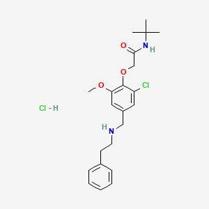 molecular formula C22H30Cl2N2O3 B4140915 N-(tert-butyl)-2-(2-chloro-6-methoxy-4-{[(2-phenylethyl)amino]methyl}phenoxy)acetamide hydrochloride 
