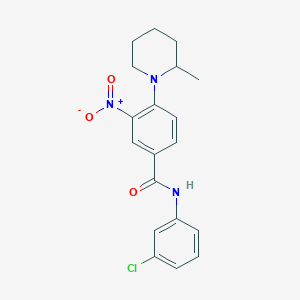 molecular formula C19H20ClN3O3 B4140925 N-(3-chlorophenyl)-4-(2-methyl-1-piperidinyl)-3-nitrobenzamide 