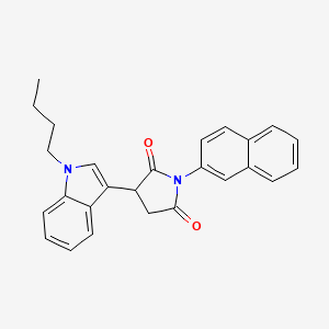 molecular formula C26H24N2O2 B4140930 3-(1-butyl-1H-indol-3-yl)-1-(2-naphthyl)-2,5-pyrrolidinedione 