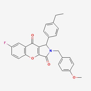 molecular formula C27H22FNO4 B4140935 1-(4-ethylphenyl)-7-fluoro-2-(4-methoxybenzyl)-1,2-dihydrochromeno[2,3-c]pyrrole-3,9-dione 
