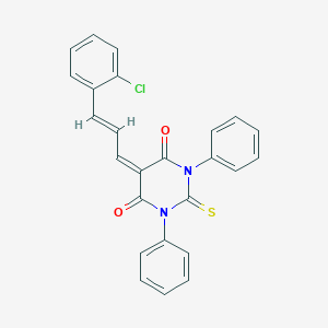 5-[3-(2-chlorophenyl)-2-propenylidene]-1,3-diphenyl-2-thioxodihydro-4,6(1H,5H)-pyrimidinedione