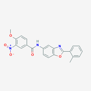 molecular formula C22H17N3O5 B414097 4-methoxy-N-[2-(2-methylphenyl)-1,3-benzoxazol-5-yl]-3-nitrobenzamide 