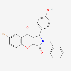 molecular formula C24H16BrNO4 B4140980 2-benzyl-7-bromo-1-(4-hydroxyphenyl)-1,2-dihydrochromeno[2,3-c]pyrrole-3,9-dione 