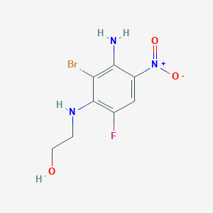 2-[(3-amino-2-bromo-6-fluoro-4-nitrophenyl)amino]ethanol