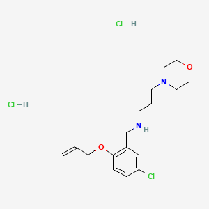 molecular formula C17H27Cl3N2O2 B4140998 N-[2-(allyloxy)-5-chlorobenzyl]-3-(4-morpholinyl)-1-propanamine dihydrochloride 