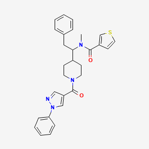 molecular formula C29H30N4O2S B4140999 N-methyl-N-(2-phenyl-1-{1-[(1-phenyl-1H-pyrazol-4-yl)carbonyl]-4-piperidinyl}ethyl)-3-thiophenecarboxamide 
