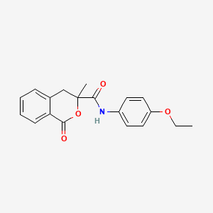 molecular formula C19H19NO4 B4141000 N-(4-ethoxyphenyl)-3-methyl-1-oxo-3,4-dihydro-1H-isochromene-3-carboxamide 