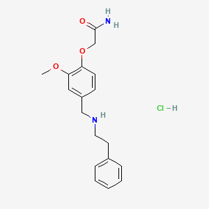 molecular formula C18H23ClN2O3 B4141001 2-(2-methoxy-4-{[(2-phenylethyl)amino]methyl}phenoxy)acetamide hydrochloride 
