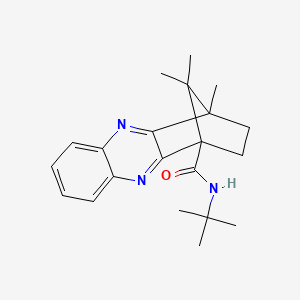 N-(tert-butyl)-12,15,15-trimethyl-3,10-diazatetracyclo[10.2.1.0~2,11~.0~4,9~]pentadeca-2(11),3,5,7,9-pentaene-1-carboxamide