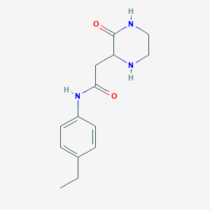 molecular formula C14H19N3O2 B4141056 N-(4-ethylphenyl)-2-(3-oxo-2-piperazinyl)acetamide 