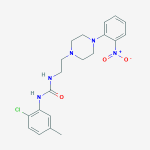 molecular formula C20H24ClN5O3 B4141071 N-(2-chloro-5-methylphenyl)-N'-{2-[4-(2-nitrophenyl)-1-piperazinyl]ethyl}urea 