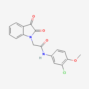 molecular formula C17H13ClN2O4 B4141090 N-(3-chloro-4-methoxyphenyl)-2-(2,3-dioxo-2,3-dihydro-1H-indol-1-yl)acetamide 