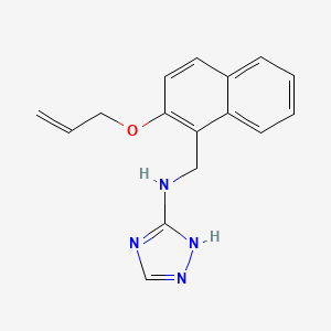 molecular formula C16H16N4O B4141119 N-{[2-(allyloxy)-1-naphthyl]methyl}-1H-1,2,4-triazol-3-amine 