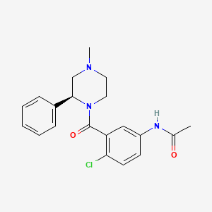 N-(4-chloro-3-{[(2S)-4-methyl-2-phenylpiperazin-1-yl]carbonyl}phenyl)acetamide