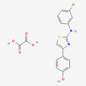 molecular formula C17H13BrN2O5S B4141188 4-{2-[(3-bromophenyl)amino]-1,3-thiazol-4-yl}phenol ethanedioate (salt) 