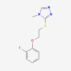 molecular formula C11H12FN3OS B4141193 3-{[2-(2-fluorophenoxy)ethyl]thio}-4-methyl-4H-1,2,4-triazole 