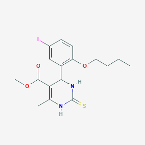 molecular formula C17H21IN2O3S B4141207 methyl 4-(2-butoxy-5-iodophenyl)-6-methyl-2-thioxo-1,2,3,4-tetrahydro-5-pyrimidinecarboxylate 