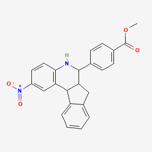 molecular formula C24H20N2O4 B4141239 methyl 4-(2-nitro-6,6a,7,11b-tetrahydro-5H-indeno[2,1-c]quinolin-6-yl)benzoate 