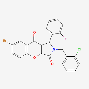 molecular formula C24H14BrClFNO3 B4141252 7-bromo-2-(2-chlorobenzyl)-1-(2-fluorophenyl)-1,2-dihydrochromeno[2,3-c]pyrrole-3,9-dione 