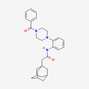 molecular formula C29H35N3O2 B4141266 2-(1-adamantyl)-N-[2-(4-benzoyl-1-piperazinyl)phenyl]acetamide 