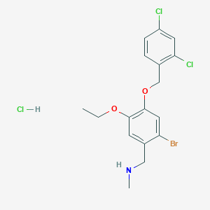 molecular formula C17H19BrCl3NO2 B4141276 {2-bromo-4-[(2,4-dichlorobenzyl)oxy]-5-ethoxybenzyl}methylamine hydrochloride 