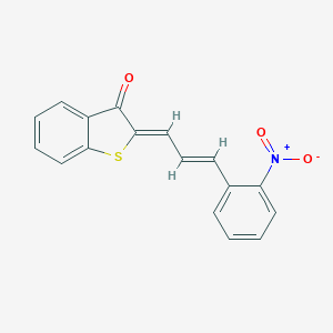 molecular formula C17H11NO3S B414128 (2Z)-2-[(2E)-3-(2-nitrophenyl)prop-2-en-1-ylidene]-1-benzothiophen-3(2H)-one 