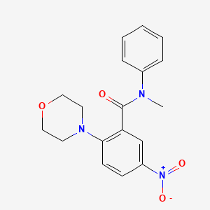 molecular formula C18H19N3O4 B4141285 N-methyl-2-(4-morpholinyl)-5-nitro-N-phenylbenzamide 