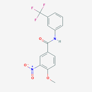 molecular formula C15H11F3N2O4 B414129 3-nitro-4-methoxy-N-[3-(trifluoromethyl)phenyl]benzamide 