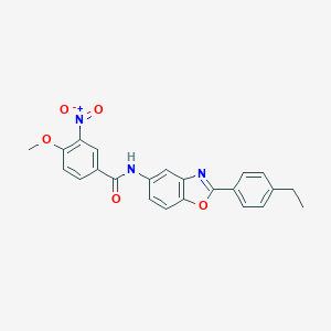 N-[2-(4-ethylphenyl)-1,3-benzoxazol-5-yl]-3-nitro-4-methoxybenzamide
