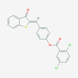 molecular formula C22H12Cl2O3S B414131 4-[(3-oxo-1-benzothien-2(3H)-ylidene)methyl]phenyl 2,5-dichlorobenzoate 