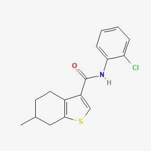 molecular formula C16H16ClNOS B4141310 N-(2-chlorophenyl)-6-methyl-4,5,6,7-tetrahydro-1-benzothiophene-3-carboxamide 
